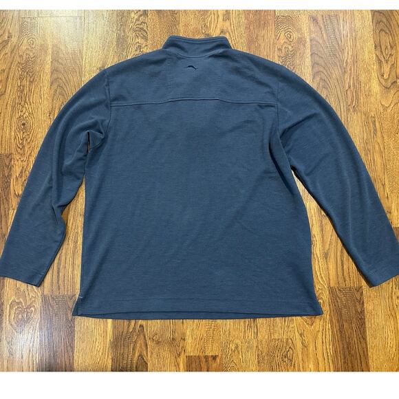 Tommy Bahama Men’s Antigua Cove Half Zip Sweatshirt Blue Cotton Blend XL - Picture 4 of 11